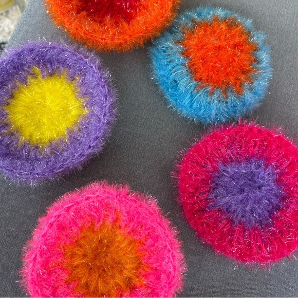 Crochet Korean Dish Scrubbie Scrubbie Sponges - Set of 2 - Picture 6 of 6